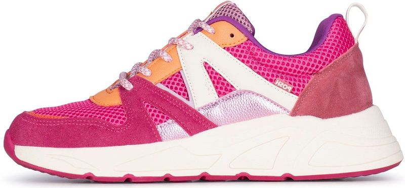 POSH by Poelman - Carocel Sneakers - Roze - Imitatiesuède - Vetersluiting