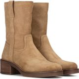 Poelman - suède enkellaarsjes cappuccino Suede Dames