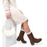 PS Poelman - Brave - Enkellaarsjes - Cognac - Blokhak - Leer