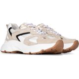 PS Poelman - Tokio - Sneakers - Beige/Wit - Leer - Vetersluiting