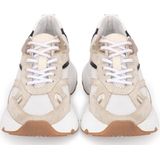 PS Poelman - Tokio - Sneakers - Beige/Wit - Leer - Vetersluiting