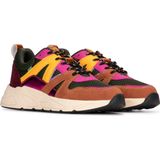Posh by Poelman CAROCEL Dames Sneakers - Bordeaux oranje combinatie