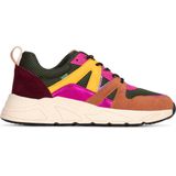 Posh by Poelman CAROCEL Dames Sneakers - Bordeaux oranje combinatie