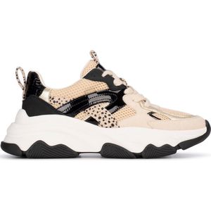 POSH by Poelman - GIGI - Sneakers - Zwart - Beige - Chunky Zool