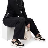 POSH by Poelman - Damessneaker - Zwart met Beige - Teddystof