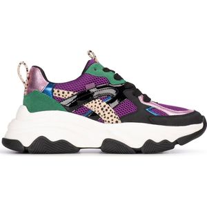 Posh by Poelman GIGI Dames Sneaker Zwart met combinatie