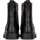 POSH by Poelman - Kiek - Veterboots - Zwart - Imitatieleer