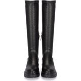 POSH by Poelman - Cybele - Knielaarzen - Zwart - Imitatieleer met Snakeprint