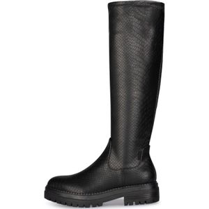 POSH by Poelman - Cybele - Knielaarzen - Zwart - Imitatieleer met Snakeprint