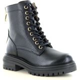 PS Poelman - Monk Kids - Halfhoge Veterlaars - Zwart - Leer