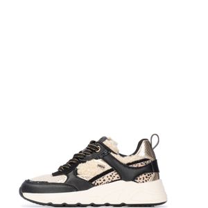 POSH by Poelman - Minion - Chunky Sneakers - Zwart/Beige - 4 cm Zoolhoogte