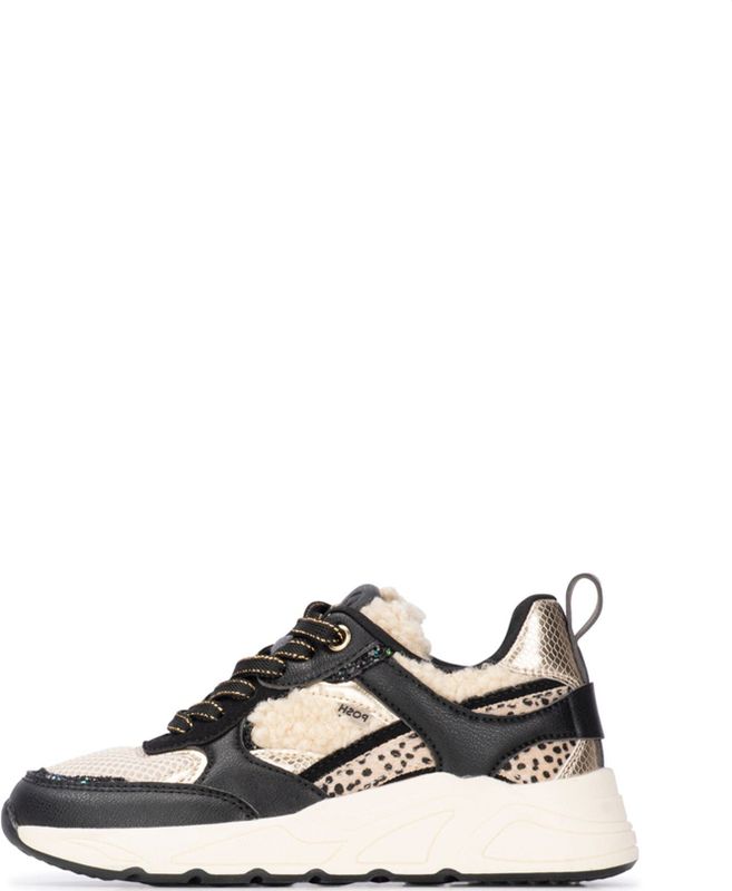 POSH by Poelman - Minion - Chunky Sneakers - Zwart/Beige - 4 cm Zoolhoogte