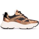 PS Poelman - Tokio - Sneakers - Zwart - Bovenwerk van Mesh en Leer