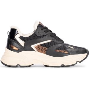 PS Poelman - Tokio - Sneakers - Zwart - Mesh en Leer