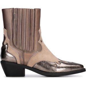 POSH - Roxi - Cowboylaarzen - Bruin - Imitatieleer - Glitterend