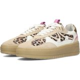PS Poelman - Anemone - Sneakers - Beige/Wit/Panter - Leer