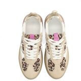 PS Poelman - Anemone - Sneakers - Beige/Wit/Panter - Leer