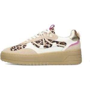 PS Poelman - Anemone - Sneakers - Beige/Wit/Panter - Leer