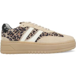 PS Poelman - ANEMONE - Sneakers - Bruin - Leer/Wildleer - Dierenprint