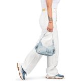 POSH by Poelman - GIGI - Dames Sneakers - Licht Denim - Textiel