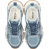 POSH by Poelman - GIGI - Dames Sneakers - Licht Denim - Textiel