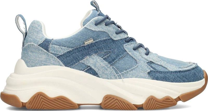 POSH by Poelman - GIGI - Dames Sneakers - Licht Denim - Textiel