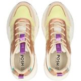 POSH by Poelman AYOKI Sneakers - Geel - Stof en Imitatie Leer