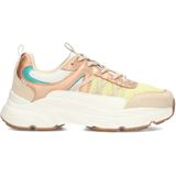 POSH by Poelman AYOKI Sneakers - Geel - Stof en Imitatie Leer