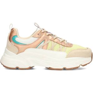 POSH by Poelman AYOKI Sneakers - Geel - Stof en Imitatie Leer