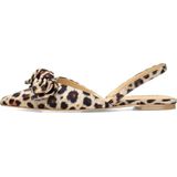 POSH by Poelman LOA Dames Slingbacks - Bruin Met Dierenprint - 36