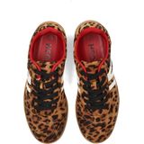POSH by Poelman KAIA Dames Sneakers Bruin Met Dierenprint