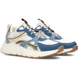 Sneakers - Kae - Denim - Color-Blocking - Imitatieleer, Mesh, Textiel