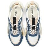 Sneakers - Kae - Denim - Color-Blocking - Imitatieleer, Mesh, Textiel