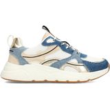 Sneakers - Kae - Denim - Color-Blocking - Imitatieleer, Mesh, Textiel