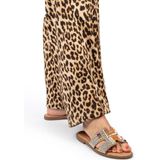 POSH by Poelman MAY Slippers - Bruin - Imitatieleer - Platte Zool