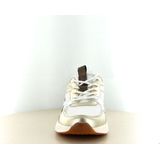 POSH by Poelman Kae - Sneakers - Goud/Wit - Textiel/Imitatieleer