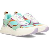 POSH by Poelman Rosie - Sneakers - Turquoise - Imitatieleer