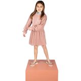 POSH by Poelman Sandaal - Roze - Textiel - Klittenbandsluiting