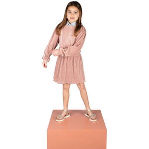 POSH by Poelman Sandaal - Roze - Textiel - Klittenbandsluiting