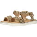 POSH by Poelman - Sandaal - Zwart - Textiel - Klittenbandsluiting