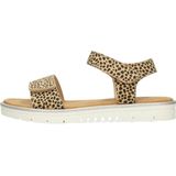 POSH by Poelman - Sandaal - Zwart - Textiel - Klittenbandsluiting