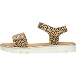 POSH by Poelman - Sandaal - Zwart - Textiel - Klittenbandsluiting