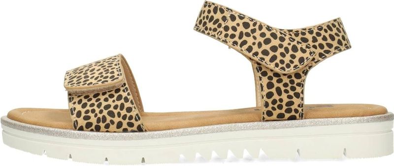 POSH by Poelman - Sandaal - Zwart - Textiel - Klittenbandsluiting