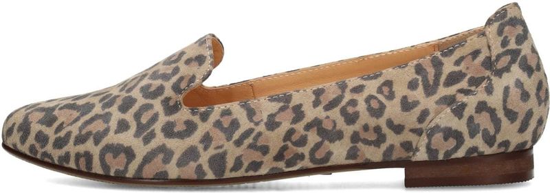 PS Poelman - Lies - Suède Loafers - Beige - Panterprint