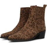 PS Poelman - Tartor - Enkellaarsjes - Cognacbruin - Wildleder - Blockhak