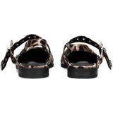 POSH by Poelman - JULIA - Slingbacks - Panterprint - Platte Zool - 2 cm