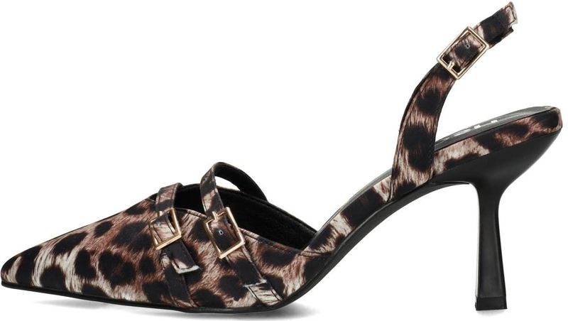 POSH by Poelman - Pam - Pump - Bruin - Imitatieleer - Panterprint