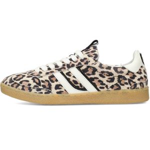 PS Poelman - Polaro - Sneakers - Beige - Suède - Panterprint