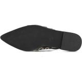 POSH by Poelman - JULIE - Slingbacks - Zwart - Platte Zool - 2 cm Hoogte