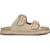 Haboob - Lpmag - Dames Slippers - Beige - Suède